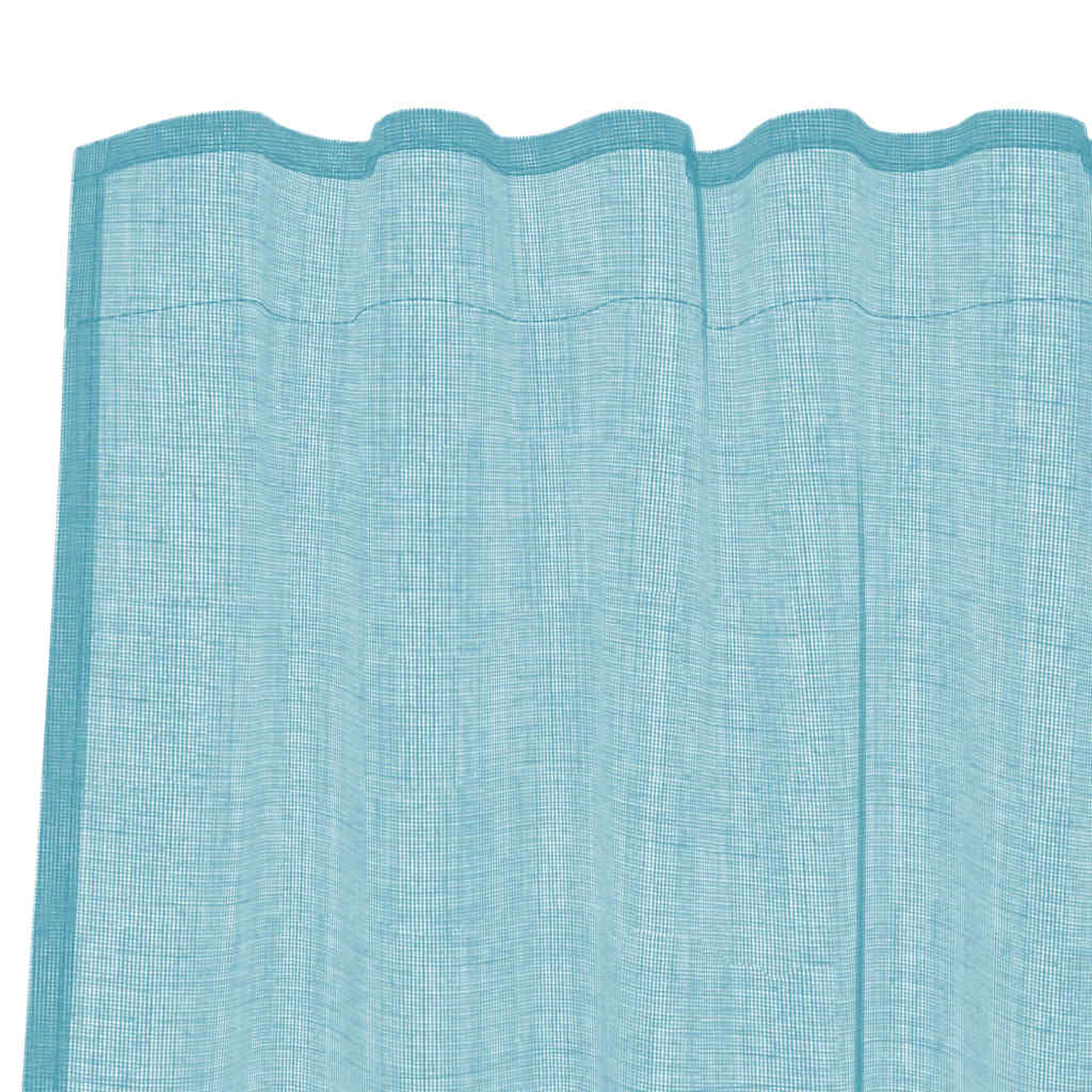vidaXL Voile Curtains with Rod Pockets 2 pcs Turquoise