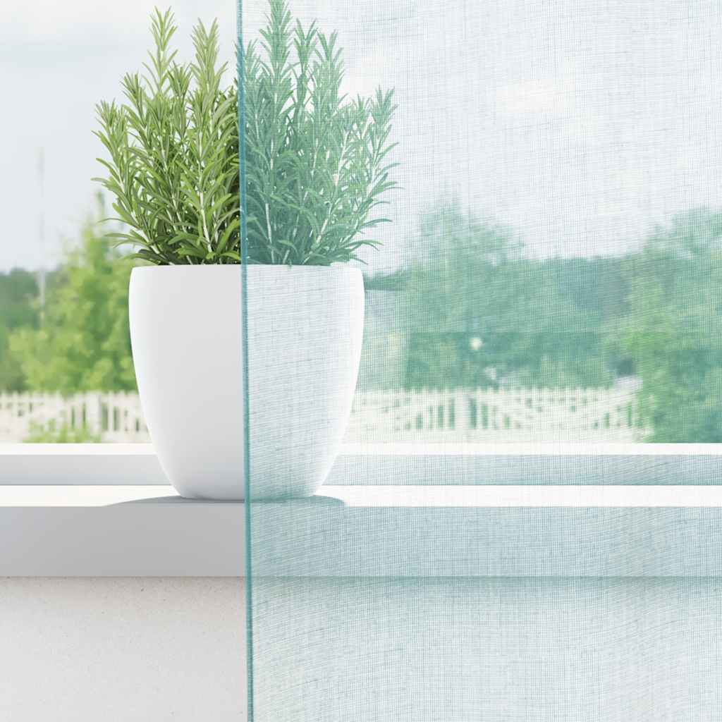 vidaXL Voile Curtains with Rod Pockets 2 pcs Turquoise