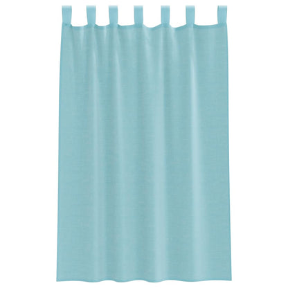vidaXL Voile Curtains with Rod Pockets 2 pcs Turquoise