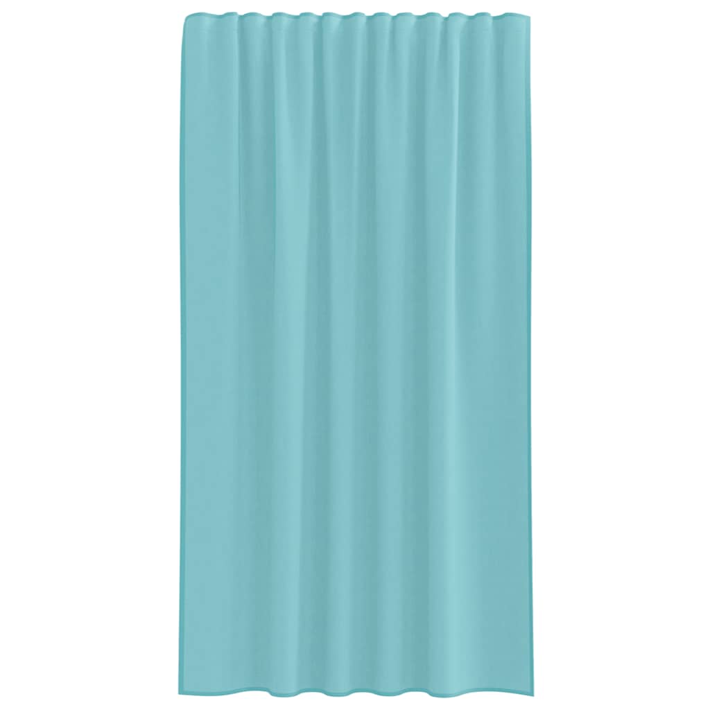 vidaXL Voile Curtains with Rod Pockets 2 pcs Turquoise
