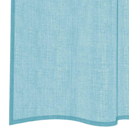 vidaXL Voile Curtains with Rod Pockets 2 pcs Turquoise