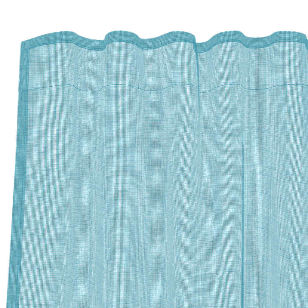 vidaXL Voile Curtains with Rod Pockets 2 pcs Turquoise