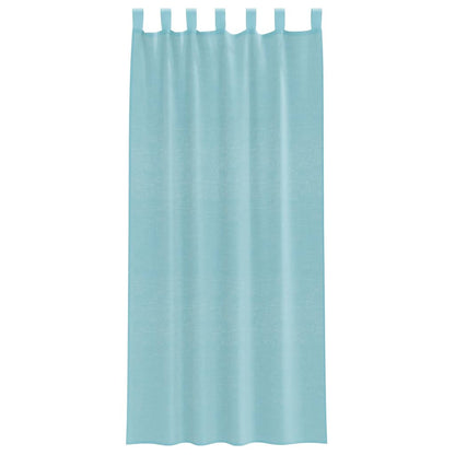 vidaXL Voile Curtains with Rod Pockets 2 pcs Turquoise