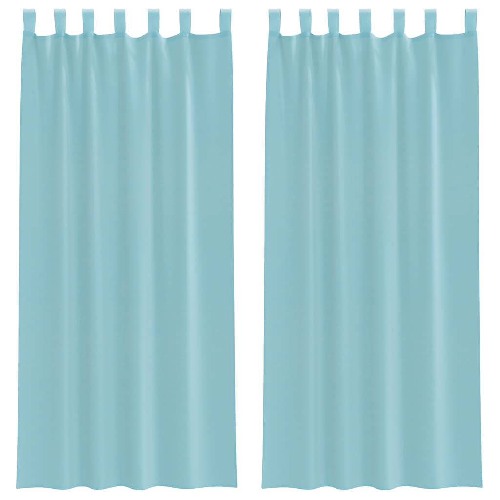 vidaXL Voile Curtains with Rod Pockets 2 pcs Turquoise
