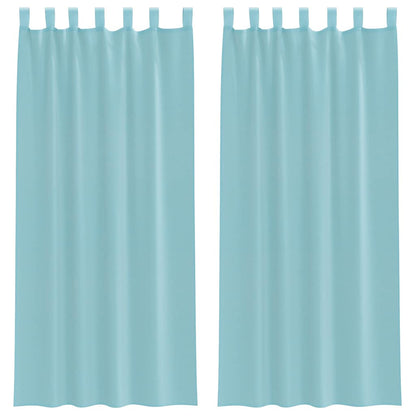 vidaXL Voile Curtains with Rod Pockets 2 pcs Turquoise