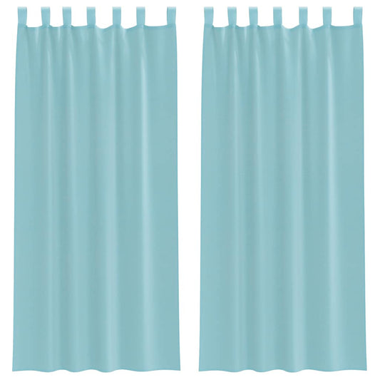vidaXL Voile Curtains with Rod Pockets 2 pcs Turquoise