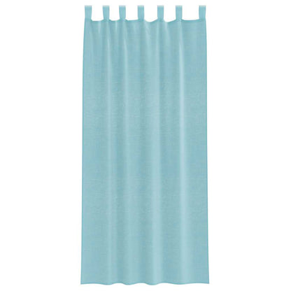 vidaXL Voile Curtains with Rod Pockets 2 pcs Turquoise