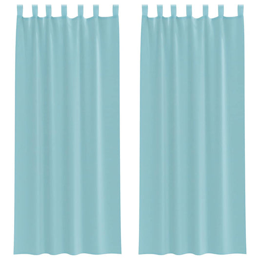 vidaXL Voile Curtains with Rod Pockets 2 pcs Turquoise