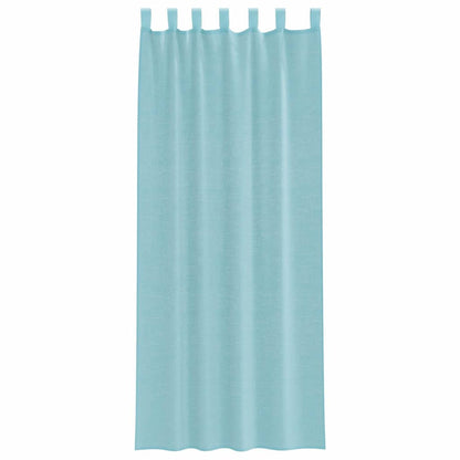 vidaXL Voile Curtains with Rod Pockets 2 pcs Turquoise