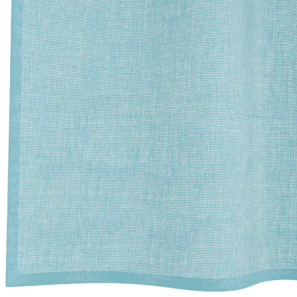 vidaXL Voile Curtains with Rod Pockets 2 pcs Turquoise