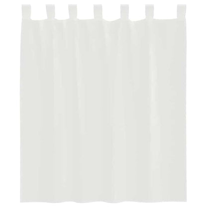 vidaXL Voile Curtains with Rod Pockets 2 pcs White