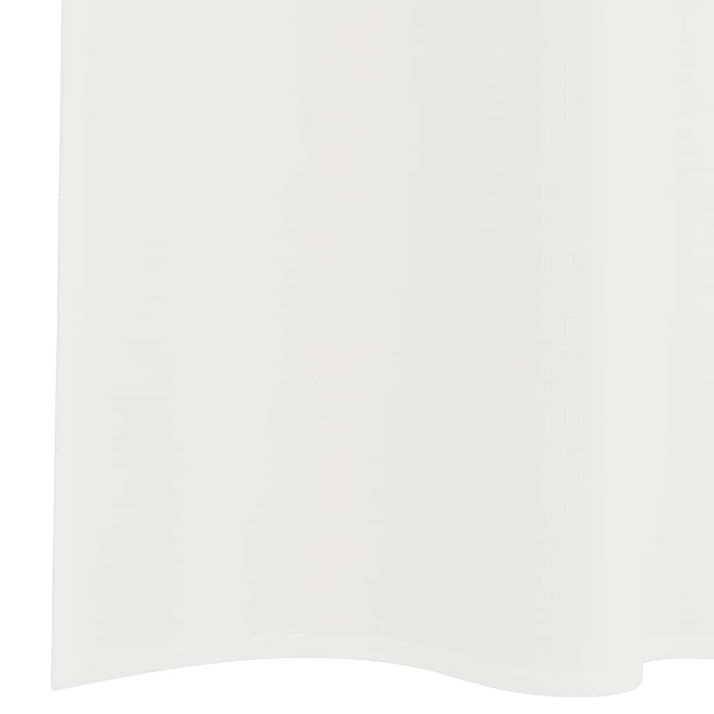 vidaXL Voile Curtains with Rod Pockets 2 pcs White