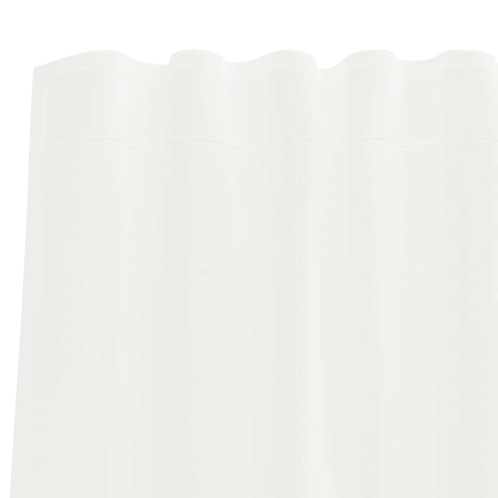 vidaXL Voile Curtains with Rod Pockets 2 pcs White