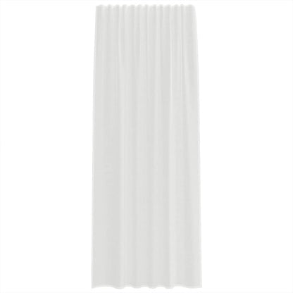 vidaXL Voile Curtains with Rod Pockets 2 pcs White