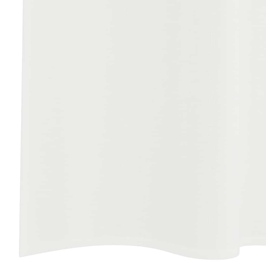 vidaXL Voile Curtains with Rod Pockets 2 pcs White