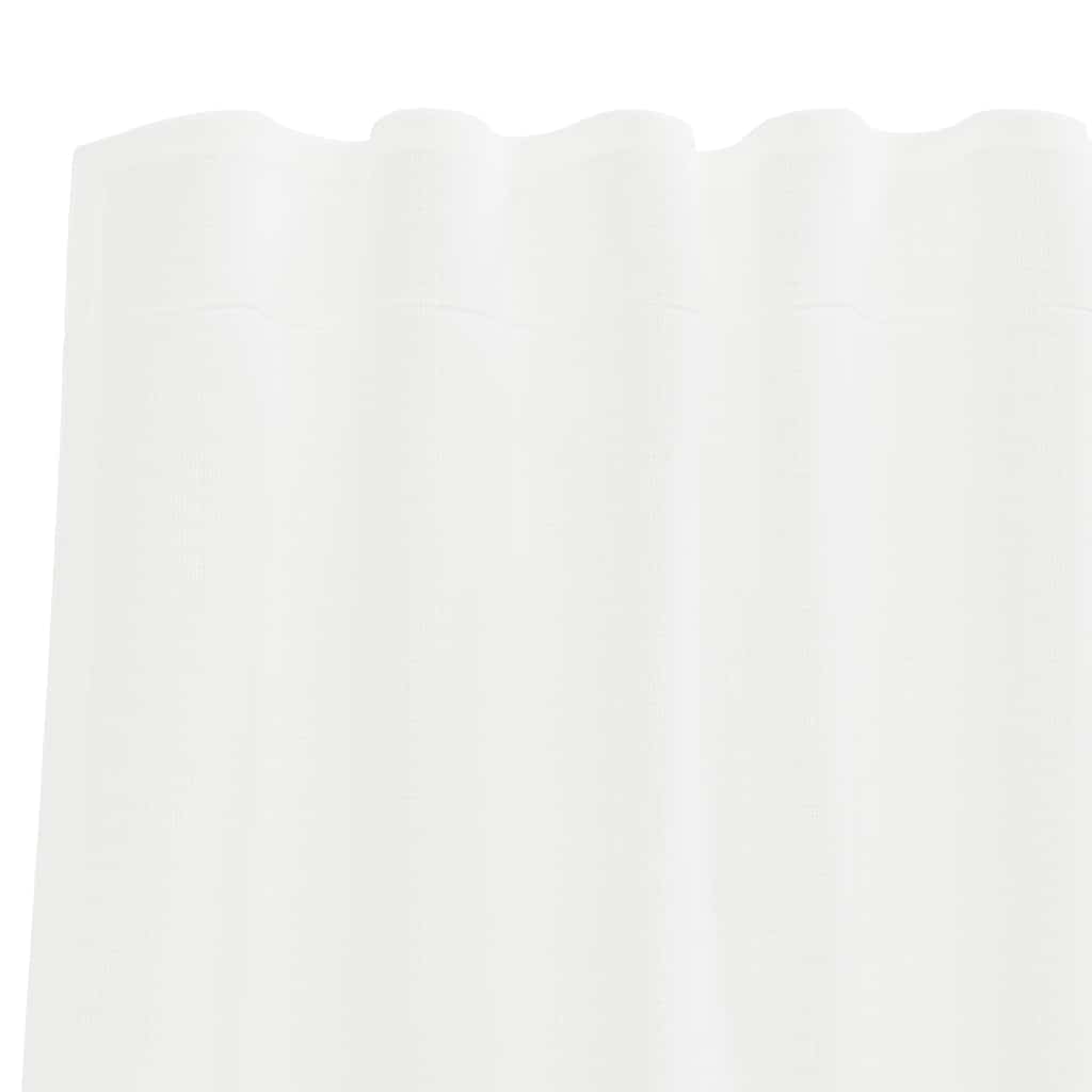 vidaXL Voile Curtains with Rod Pockets 2 pcs White