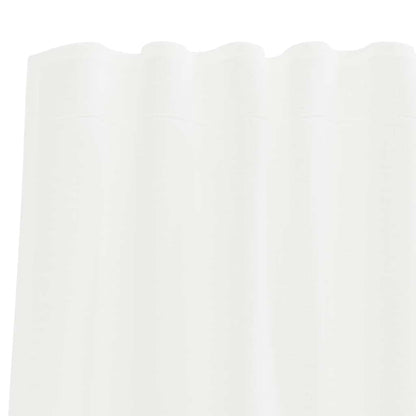 vidaXL Voile Curtains with Rod Pockets 2 pcs White