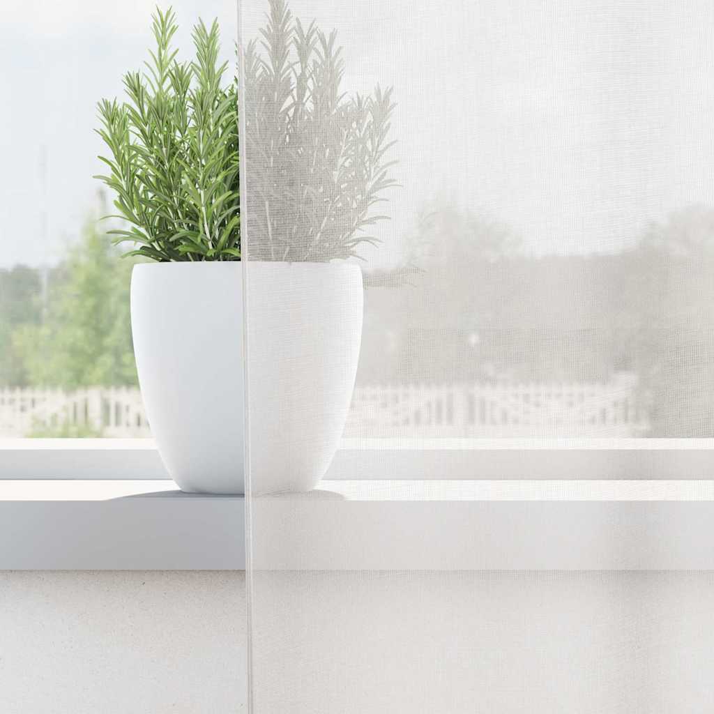 vidaXL Voile Curtains with Rod Pockets 2 pcs White