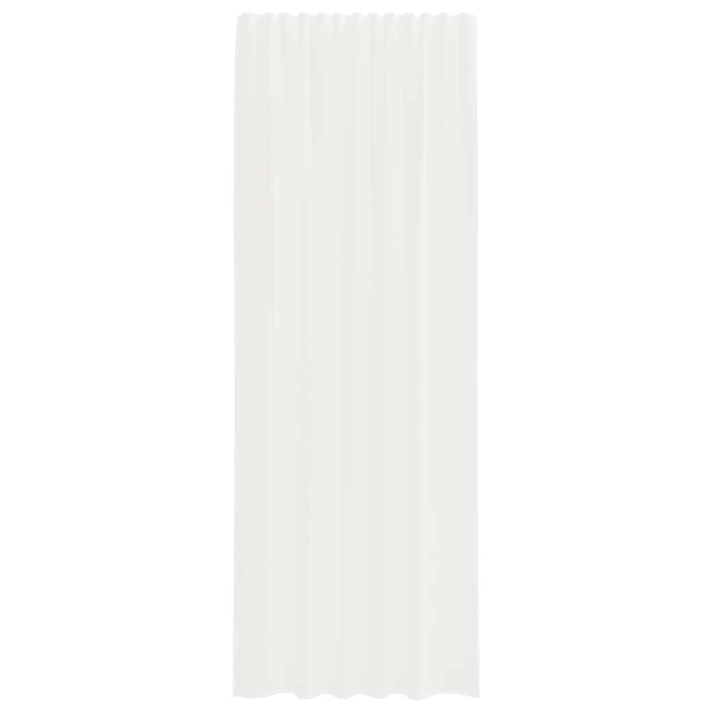 vidaXL Voile Curtains with Rod Pockets 2 pcs White
