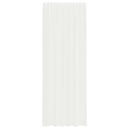 vidaXL Voile Curtains with Rod Pockets 2 pcs White