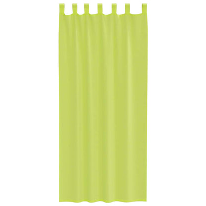 vidaXL Voile Curtains with Tab Top 2 pcs Apple Green