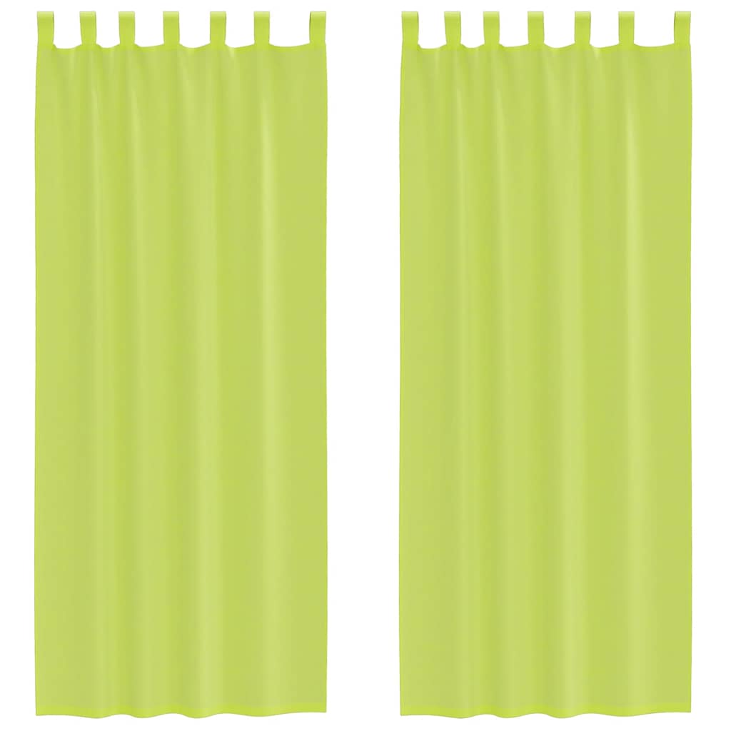 vidaXL Voile Curtains with Tab Top 2 pcs Apple Green