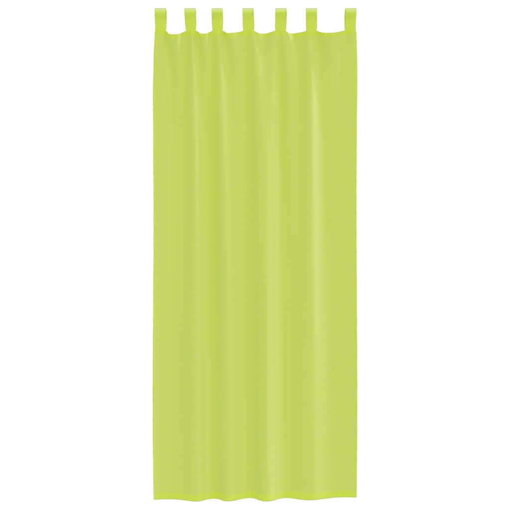 vidaXL Voile Curtains with Tab Top 2 pcs Apple Green