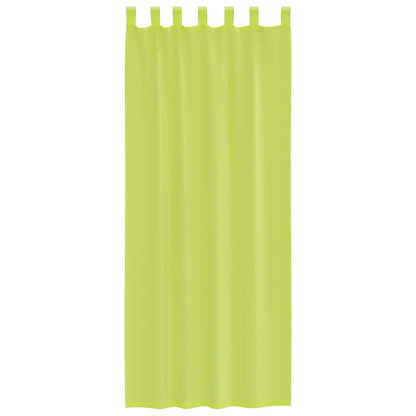 vidaXL Voile Curtains with Tab Top 2 pcs Apple Green