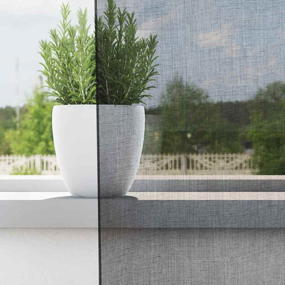 vidaXL Voile Curtains with Tab Top 2 pcs Black