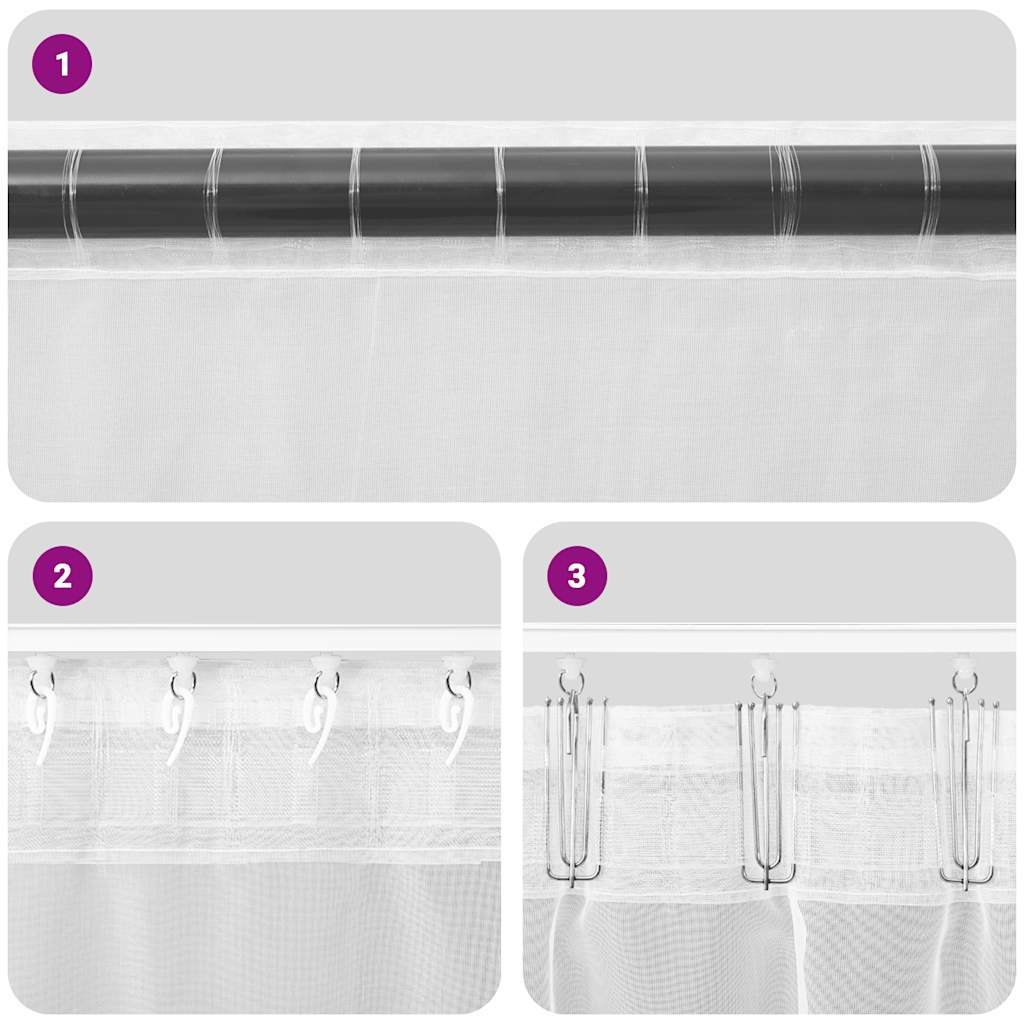 vidaXL Voile Curtains with Tab Top 2 pcs Brown