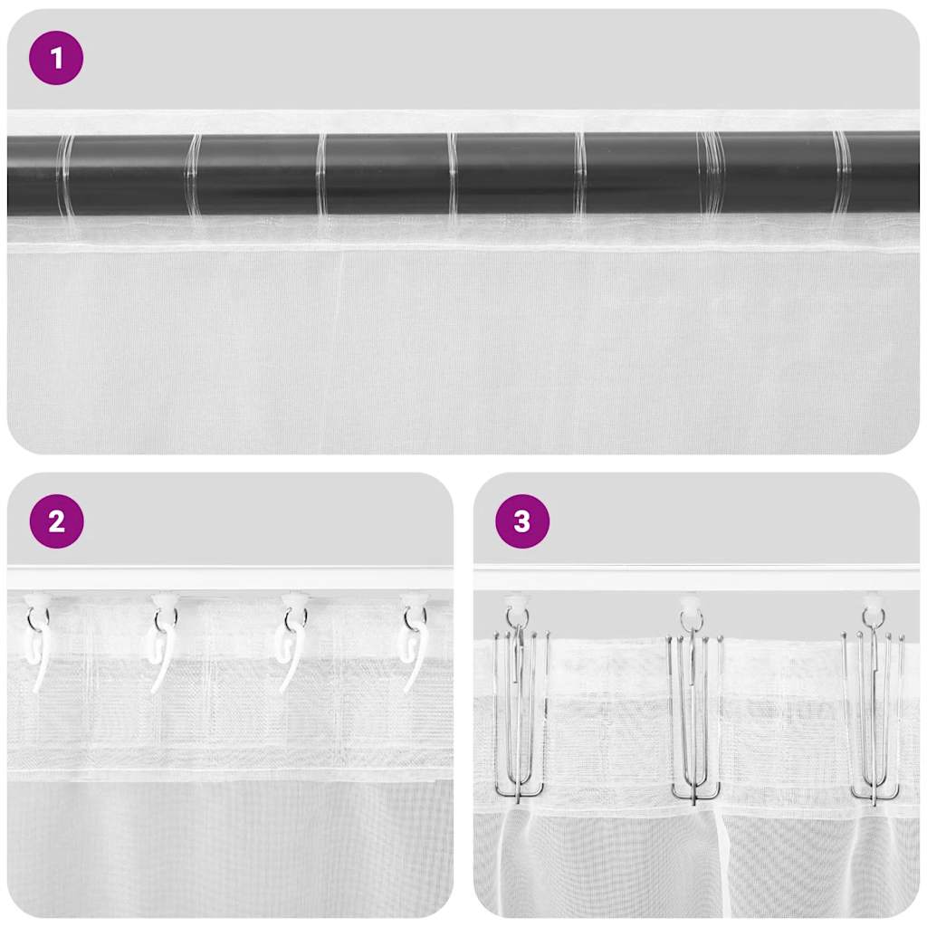 vidaXL Voile Curtains with Tab Top 2 pcs Brown