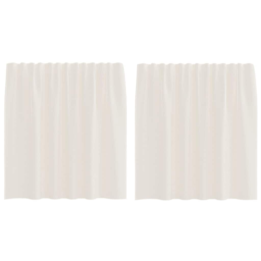 vidaXL Voile Curtains with Tab Top 2 pcs Cream