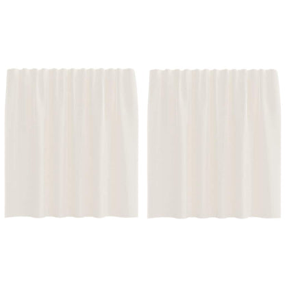 vidaXL Voile Curtains with Tab Top 2 pcs Cream