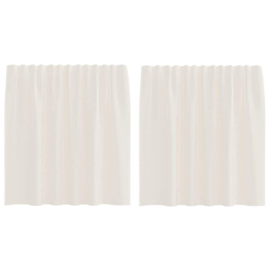 vidaXL Voile Curtains with Tab Top 2 pcs Cream