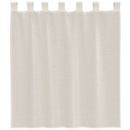vidaXL Voile Curtains with Tab Top 2 pcs Cream
