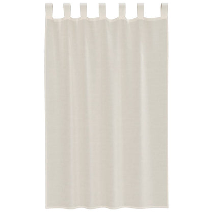 vidaXL Voile Curtains with Tab Top 2 pcs Cream