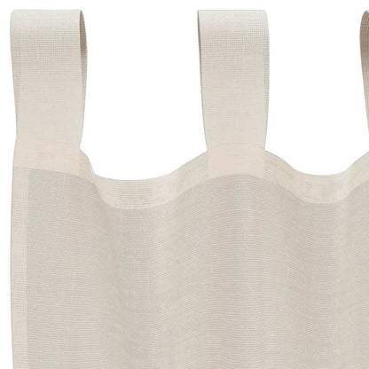 vidaXL Voile Curtains with Tab Top 2 pcs Cream