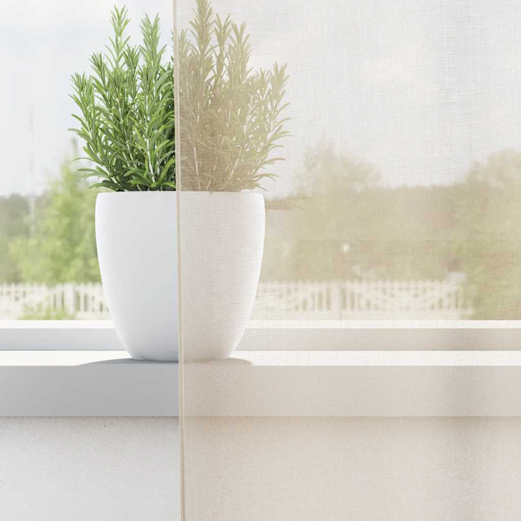 vidaXL Voile Curtains with Tab Top 2 pcs Cream