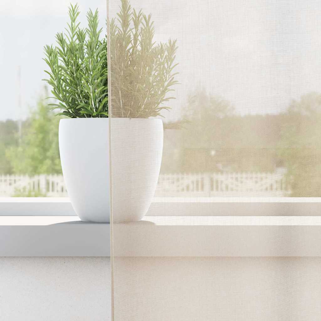 vidaXL Voile Curtains with Tab Top 2 pcs Cream