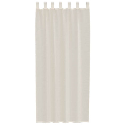 vidaXL Voile Curtains with Tab Top 2 pcs Cream