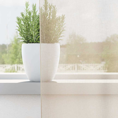 vidaXL Voile Curtains with Tab Top 2 pcs Cream