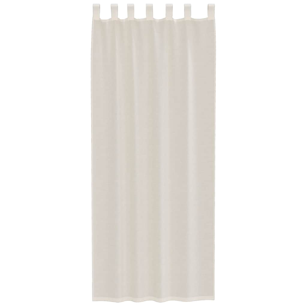 vidaXL Voile Curtains with Tab Top 2 pcs Cream