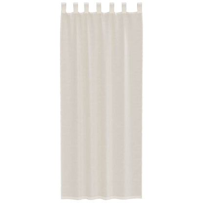 vidaXL Voile Curtains with Tab Top 2 pcs Cream
