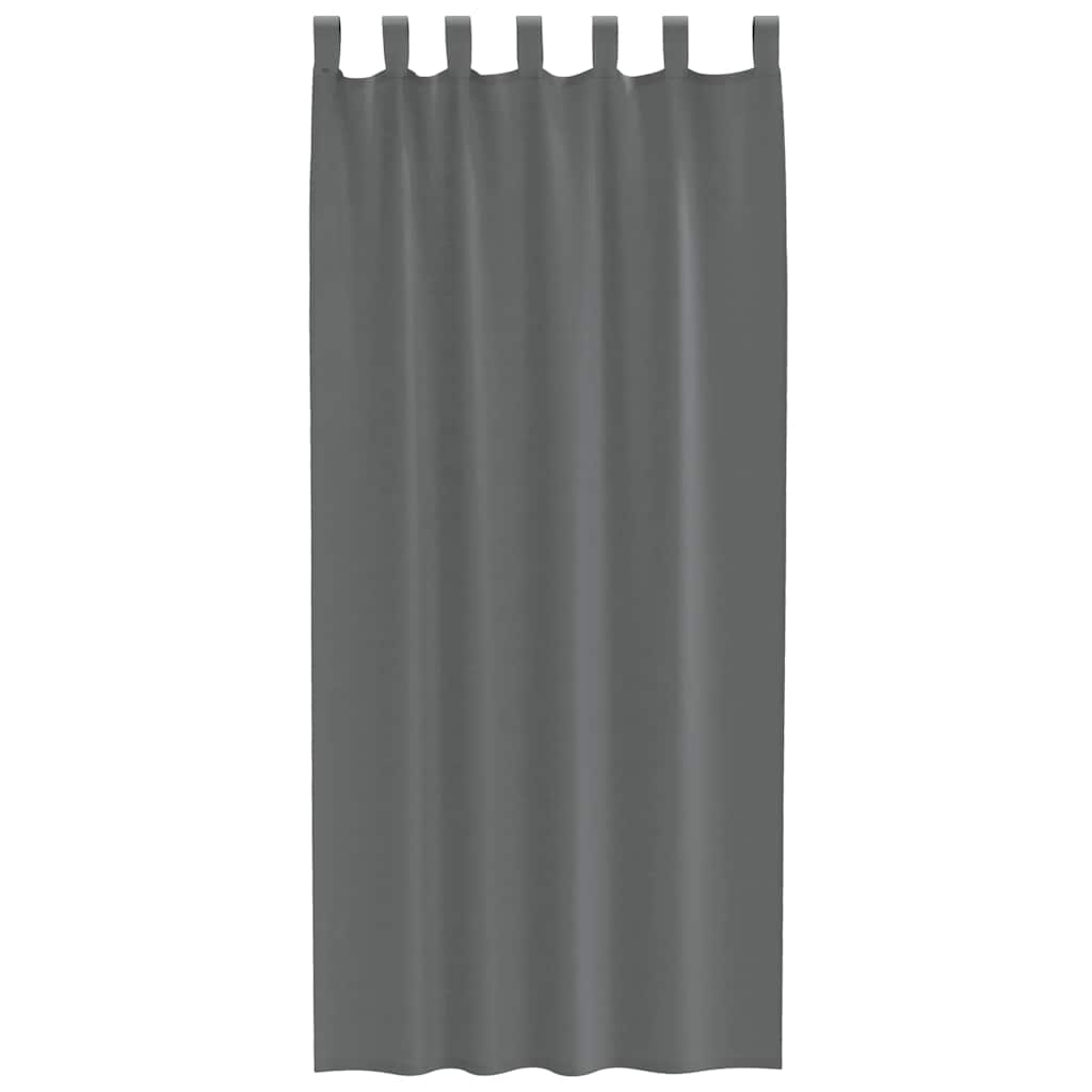 vidaXL Voile Curtains with Loops 2 pcs Dark Grey 140x225 cm