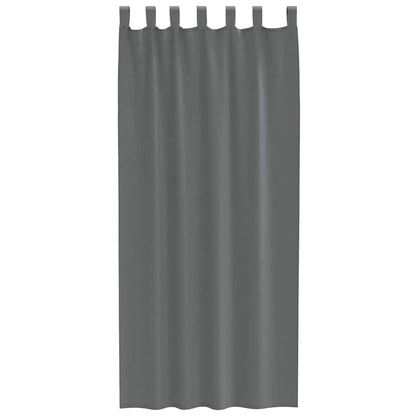 vidaXL Voile Curtains with Loops 2 pcs Dark Grey 140x225 cm