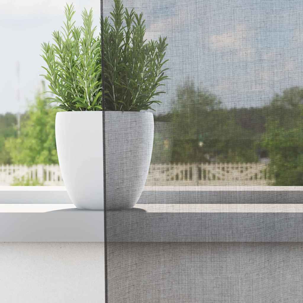 vidaXL Voile Curtains with Loops 2 pcs Dark Grey 140x245 cm