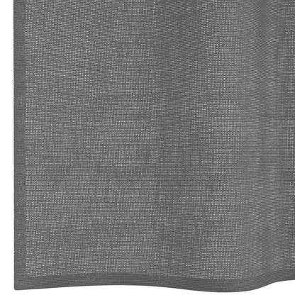 vidaXL Voile Curtains with Loops 2 pcs Dark Grey 140x245 cm