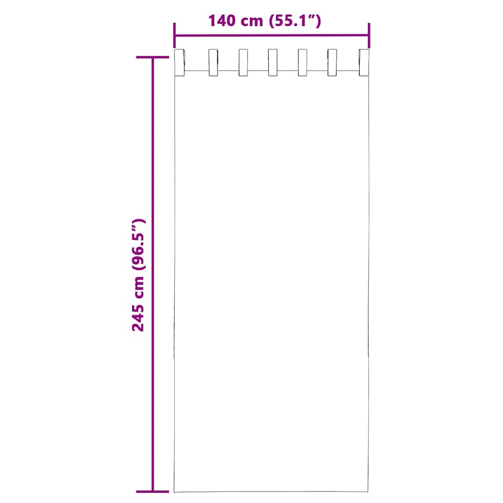 vidaXL Voile Curtains with Loops 2 pcs Dark Grey 140x245 cm