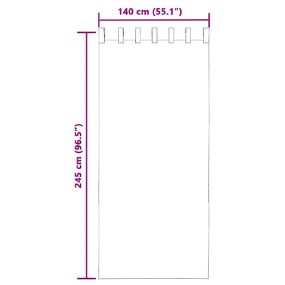vidaXL Voile Curtains with Loops 2 pcs Dark Grey 140x245 cm