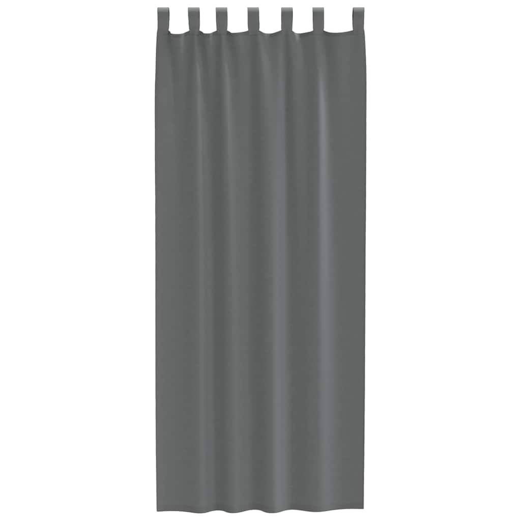 vidaXL Voile Curtains with Loops 2 pcs Dark Grey 140x260 cm